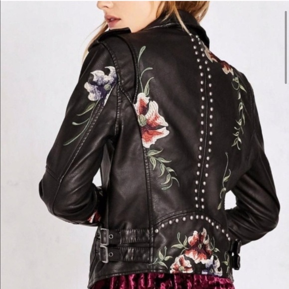 Blank NYC leather embroidered jacket - Picture 2 of 3